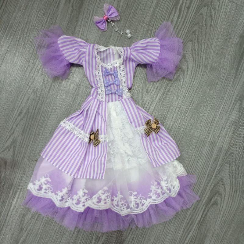 Váy Tiểu Thư Sang Trọng Cho Búp Bê 60cm