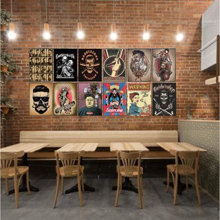Tranh thiếc Decor Barber shop 1