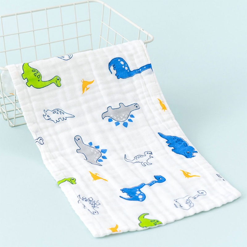 Yếm Ăn Cotton 6 Lớp In Họa Tiết Hoạt Hình Dễ Thương Dành Cho Các Bé
