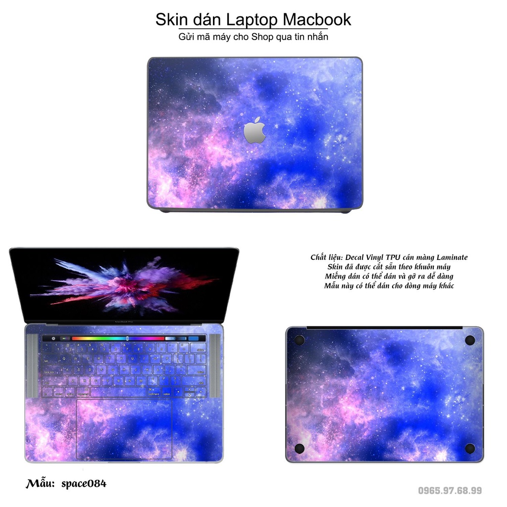 Skin dán Macbook mẫu không gian (đã cắt sẵn, inbox mã máy cho shop)