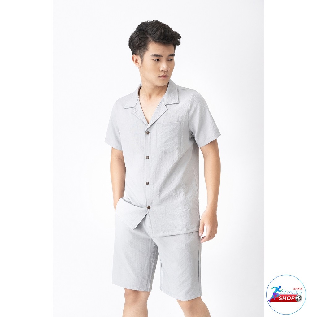 Bộ quần áo chất liệu vải đũi cao cấp thoáng mát thời trang nam Kynn shop
