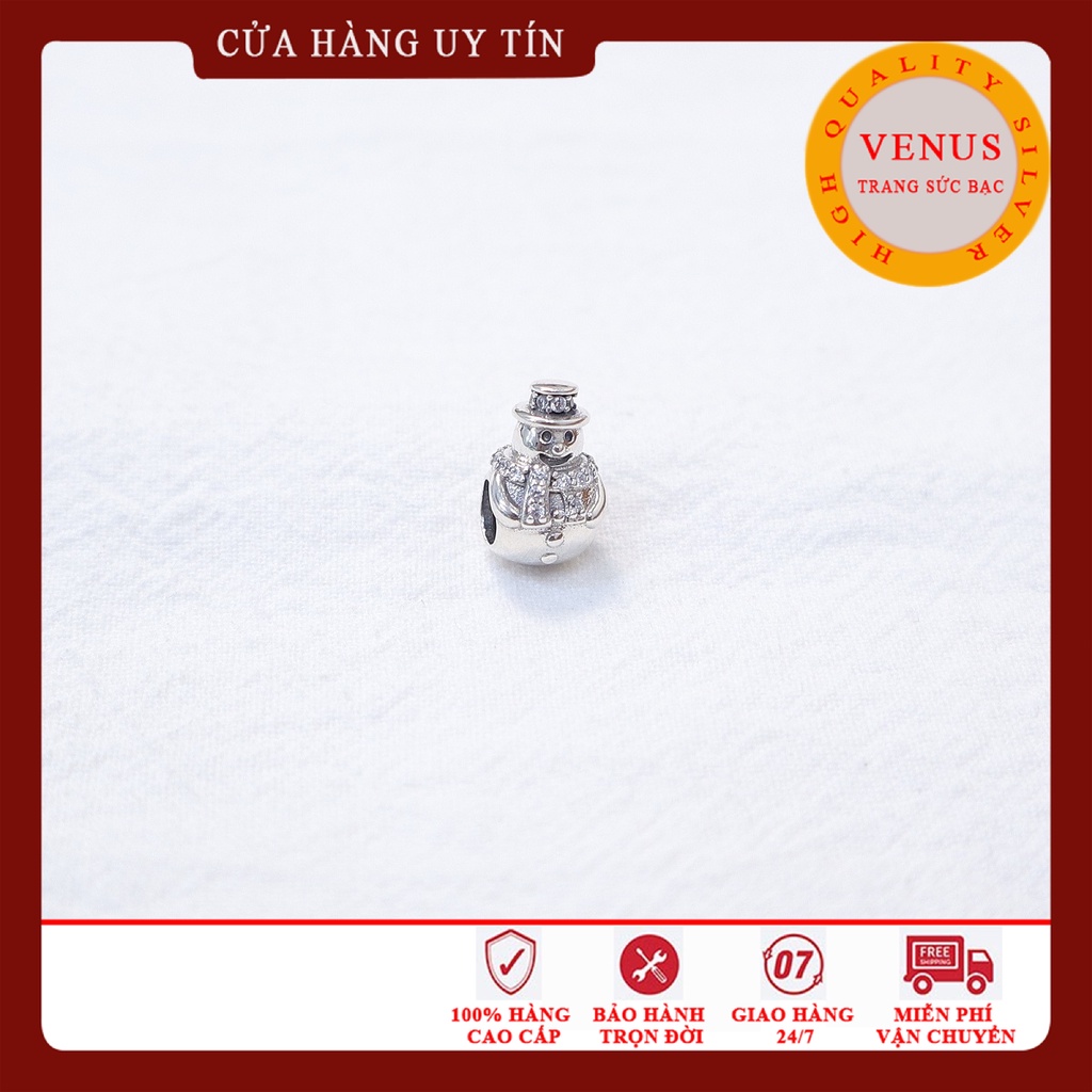 [Charm bạc 925 cao cấp] Charm bạc hình người tuyết- Mã sản phẩm VENUSS14