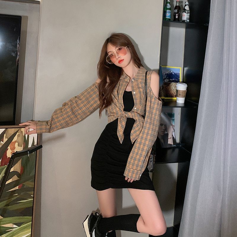 MIGUO Female 2021 new black slim suspender hip dress | BigBuy360 - bigbuy360.vn