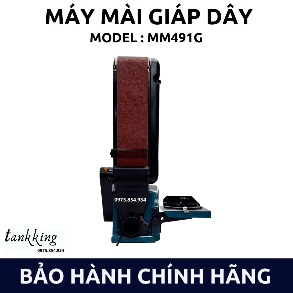 Máy mài giáp dây, máy mài đai nhám công suất 550W, tốc độ 2850v/phút