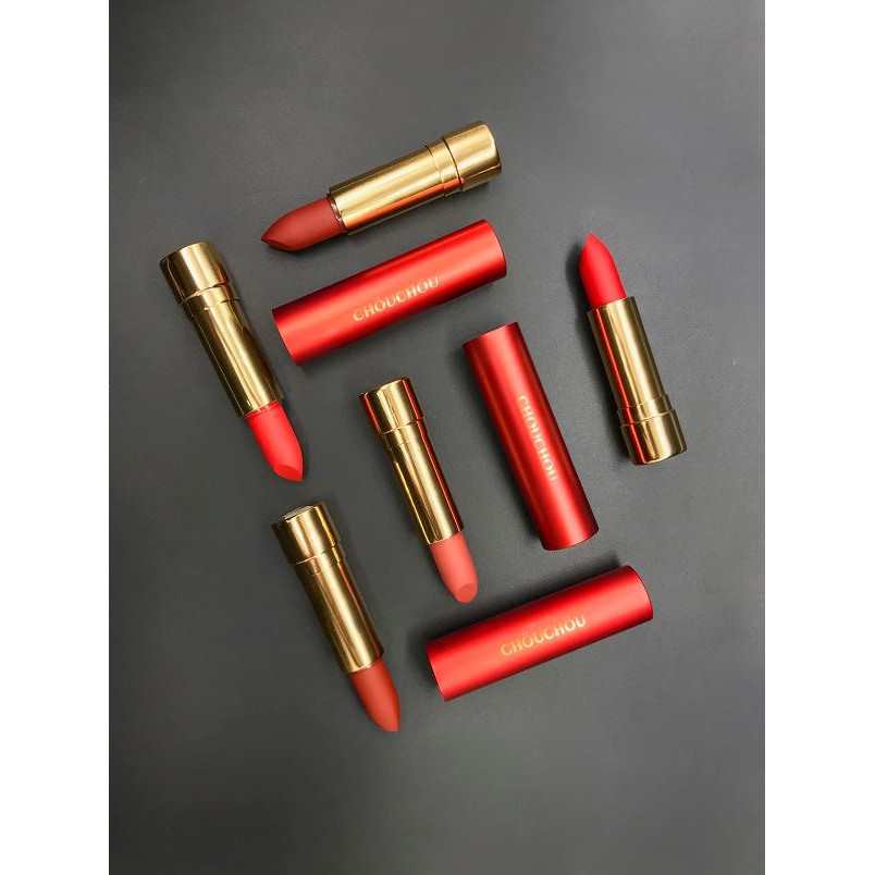 BỘ SƯU TẬP 7 MÀU - Son Chou Chou Signature Premier Matt Rouge RED EDITION