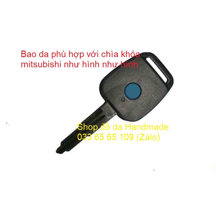 [Zinger] Bao da chìa khóa xe mitsubishi zinger bằng da bò, kèm tặng móc khóa