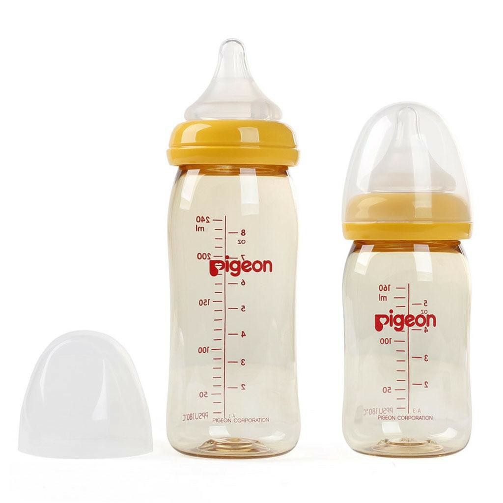 [Mã FMCG8 giảm 8% đơn 500K] Bình sữa cổ rộng PPSU Plus Pigeon 160ml/ 240ml