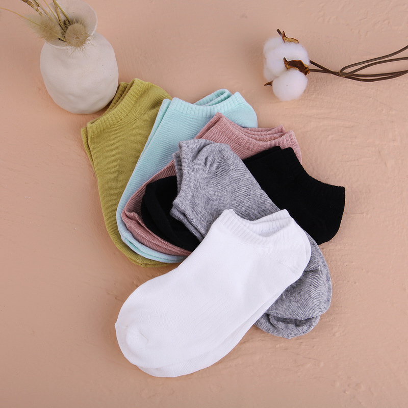 Đôi Tất Cotton Màu Trơn Thời Trang Cho Nữ