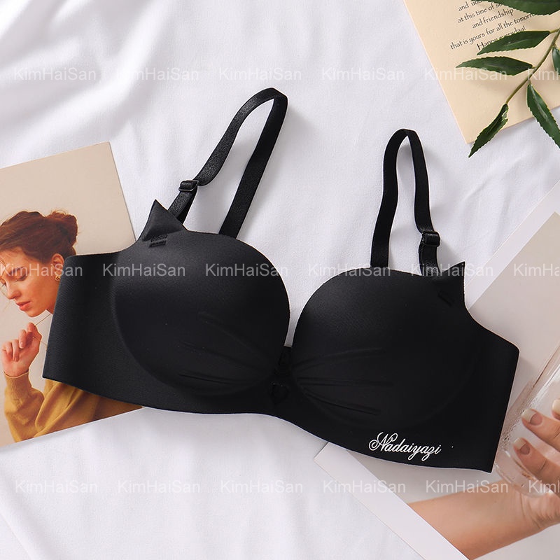Áo lót không gọng su non đúc Miu Nữ đệm bàn tay 2cm xịn mịn