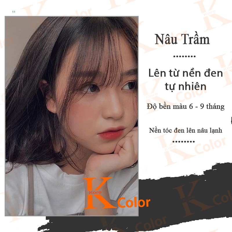 Thuốc nhuộm tóc Nâu Trầm không tẩy sử dụng tại nhà nhiều thảo dược giá rẻ kcolor