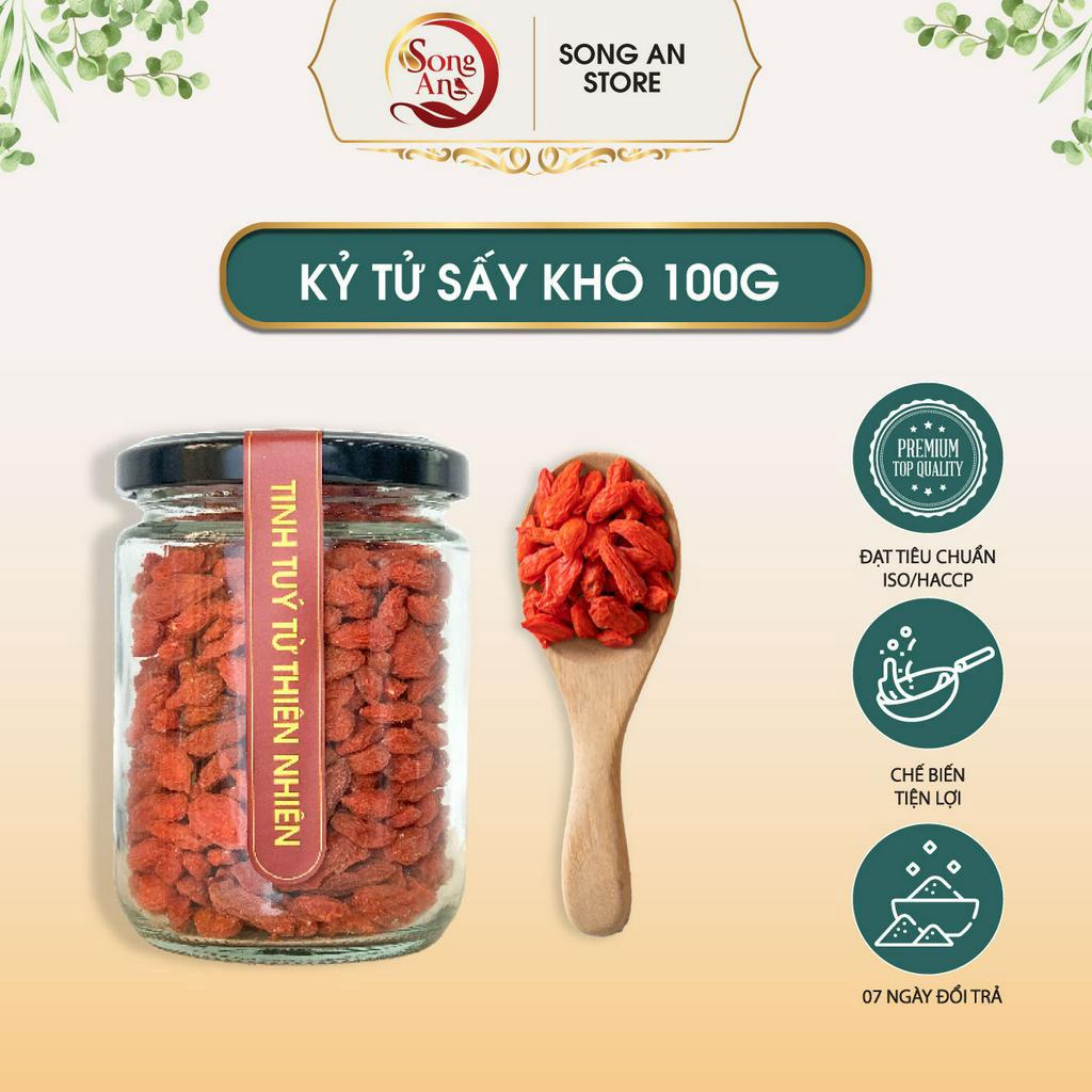 Kỷ Tử đỏ sấy khô Song An tăng cường hệ miễn dịch, chống oxy hóa làm đẹp da, bổ máu, dễ ngủ 100gr
