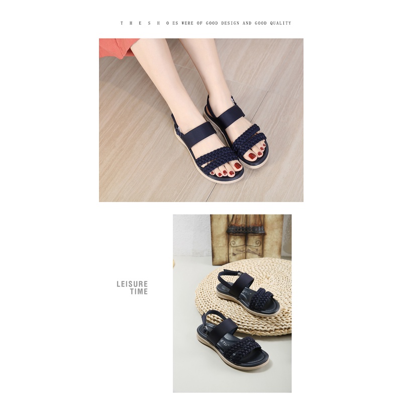 Sandal Đế Bằng Thiết Kế Mới Thoải Mái Năng Động Thời Trang Dành Cho Nữ