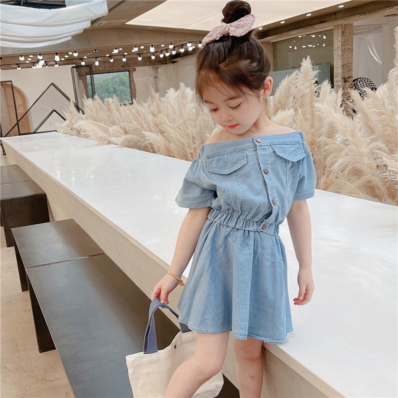 BÁN SỈ SÉT BÒ ÁO CHUN VAI MIX CHÂN VÁY CHO BG