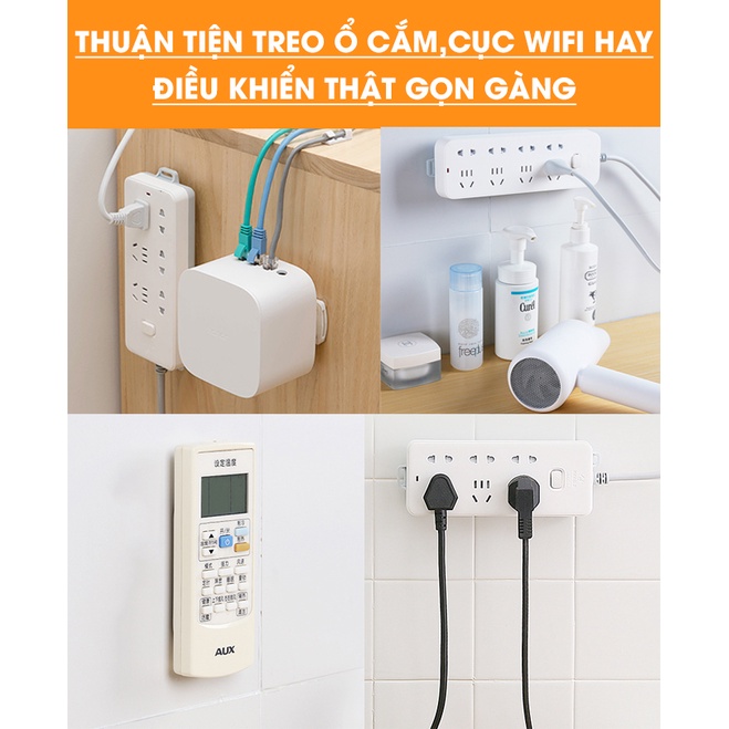 Miếng Dán Tường Treo Ổ Điện, Cục Wifi, Điều Khiển Đa Năng Tháo Rời Tiện Lợi