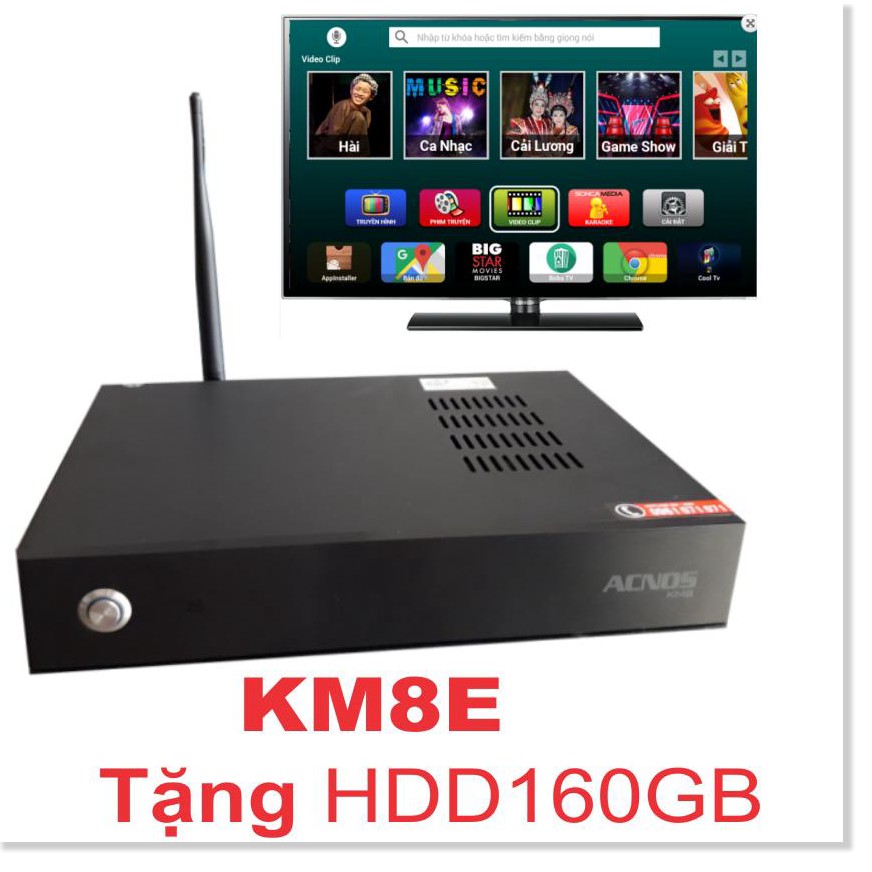 Đầu karaoke wifi Online & Offline Android Acnos KM8E (Tặng HDD 160GB)