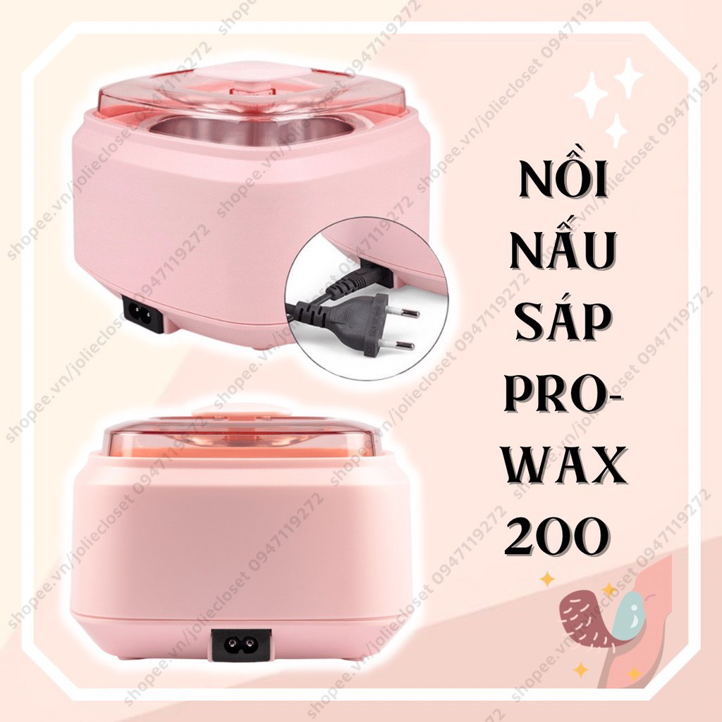 Nồi nấu sáp wax lông pro 200 cao cấp loại 1, tặng kèm 50gr sáp wax lông và que gỗ