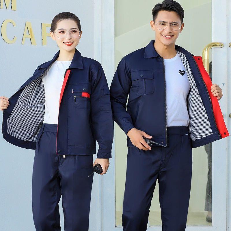 Bộ Đồ Bảo Hộ Lao Động Gồm Áo Tay Dài Và Quần Lót Hai Lớp Dày Dặn Ấm Áp Chống Mài Mòn Tùy Chỉnh Cho Nam