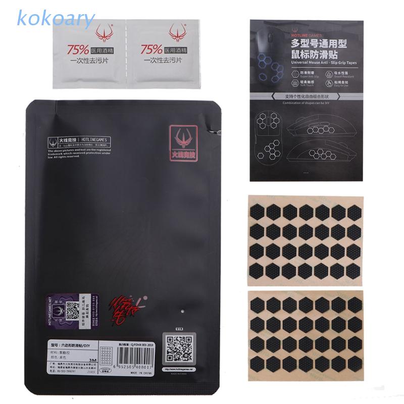 Bộ 56 Miếng Dán Mặt Bên Chuột Chơi Game Chống Trượt Chống Mồ Hôi DIY