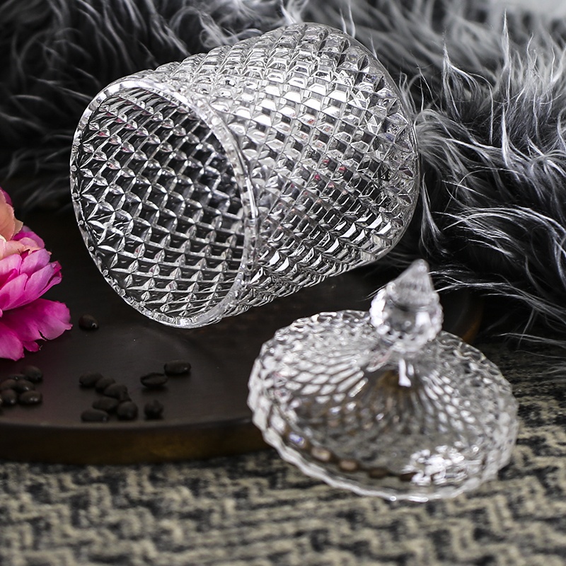 Cốc Làm Nến Cốc Thủy Tinh Kim Cương Đựng Nến, Sáp Thơm Handmade, Kẹo, Trà, Mứt, Đồ Trang Trí...Cocaxia