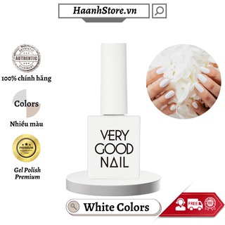 Sơn móng tay Gel cao cấp Hàn quốc Tông màu Trắng Very good nail chính hãng chất sơn đậm đặc bóng mượt 10ml [ 1 sản phẩm]