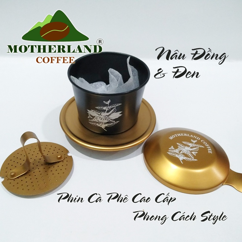 Phin pha cà phê cao cấp style phối 2 gam màu