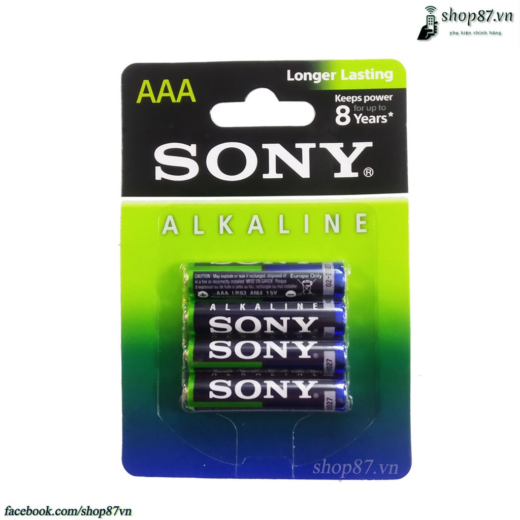 Pin Alkaline Sony AAA*4 dành cho điều khiển TV thông minh