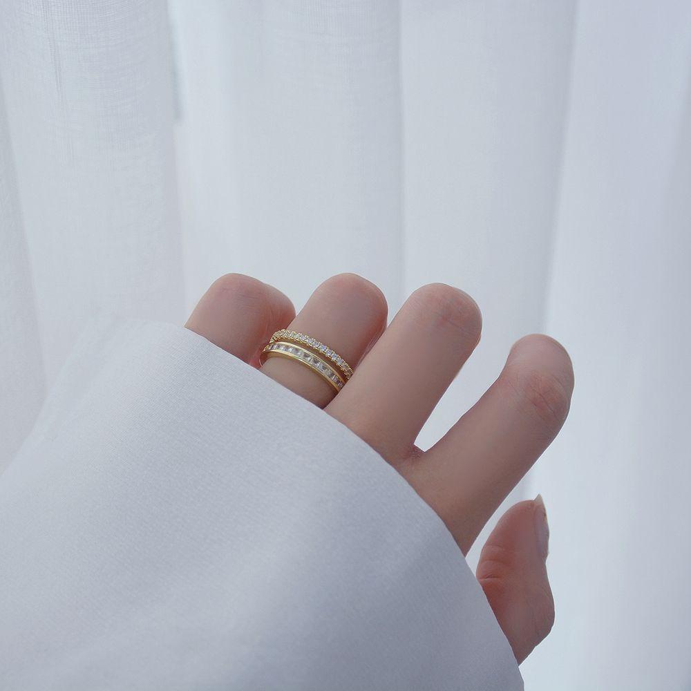 Nhẫn Thời Trang Kiểu Hình Học Cổ Điển Sáng Tạo