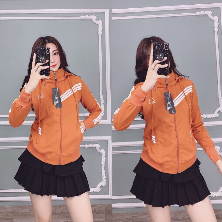 Áo Khoác Nữ, áo chống nắng 6 Túi Cao Cấp 3 Sọc Nón Tháo Rời