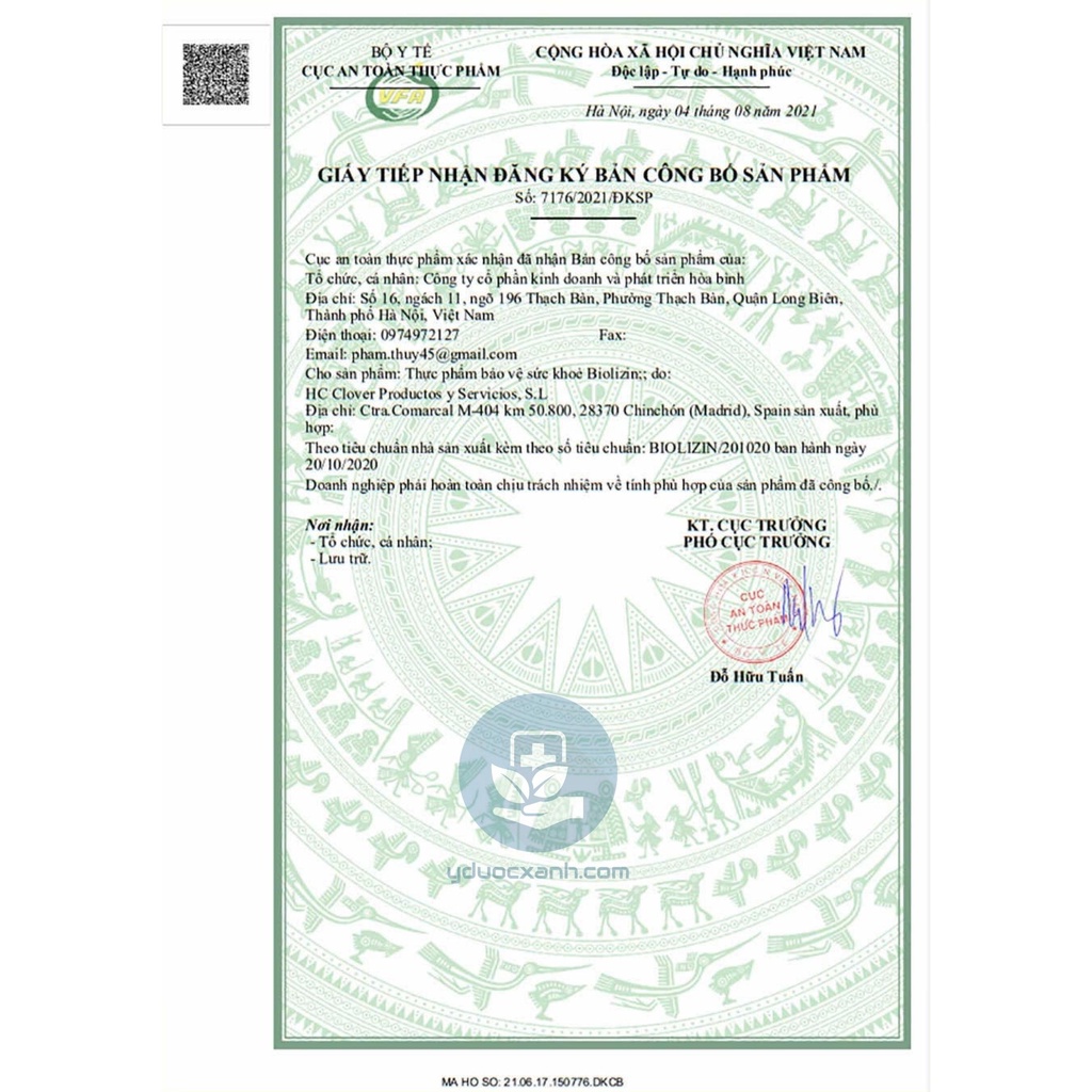 Mua  BIOLIZIN, 50 ml, Siro bổ sung kẽm cho bé - Y Dược Xanh