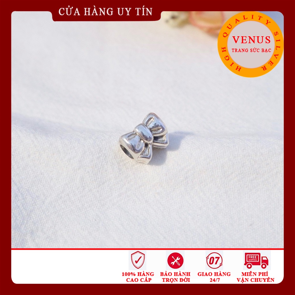 Charm Chiếc Nơ Bạc 925 ALE - Msp110