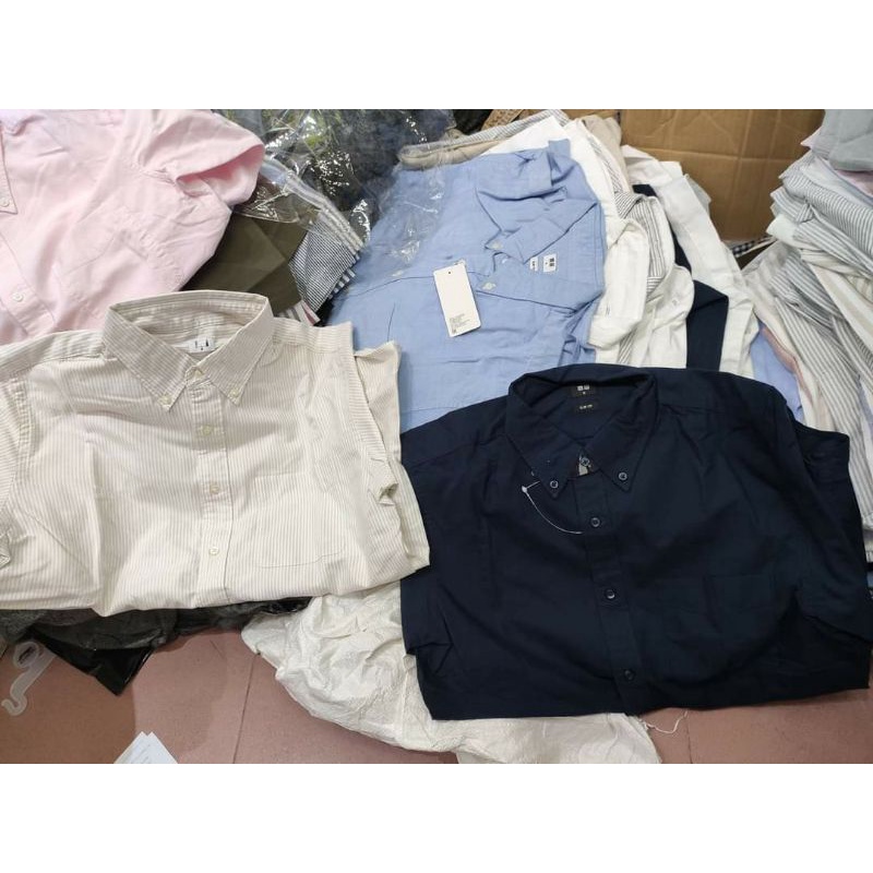 [Thanh Lí Tồn Size L]Áo Sơ Mi Nam Cộc Tay Uniqlo Oxford Vải Thoáng Mát ,Thấm Hút ,Lịch Lãm | BigBuy360 - bigbuy360.vn