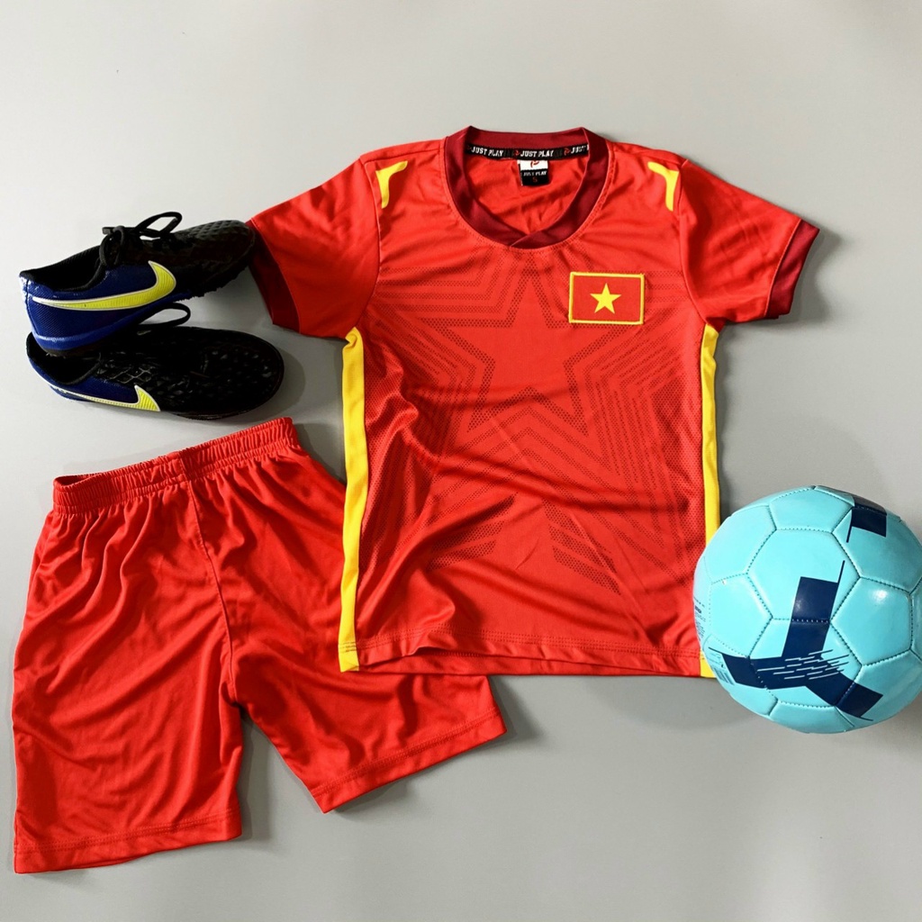 Áo bóng đá trẻ em , áo đá banh cho bé chất liệu thun lạnh siêu mát hàng Việt Nam [ K76 ]