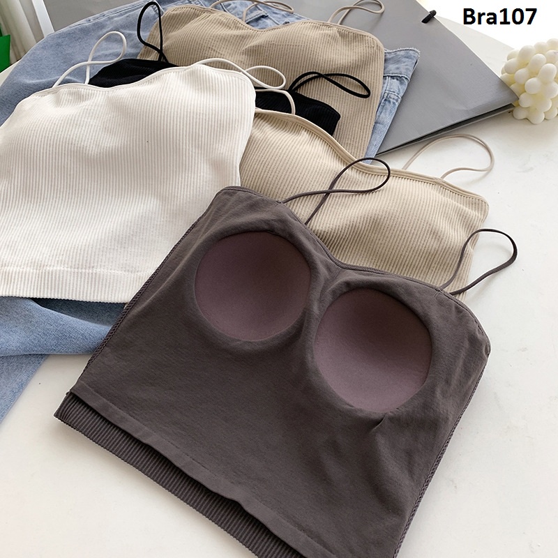 Áo Bra Hai Dây Cotton Gân Tăm Mềm Mại | BigBuy360 - bigbuy360.vn