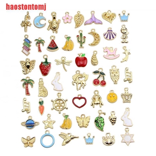 CHARMS Bộ 50 Mặt Dây Chuyền Tráng Men Hỗn Hợp