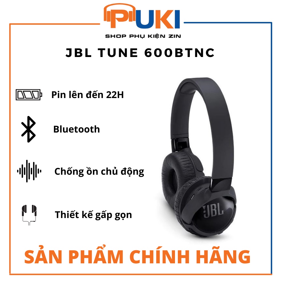 Tai Nghe Chống Ồn Bluetooth JBL Tune 600BTNC - Tai Nghe JBL Tune 600BTNC| Hàng Chính Hãng |