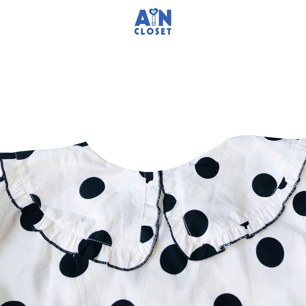 Áo sơ mi cho mẹ họa tiết Bi đen cổ sen - AICDME0RXPR8 - AIN Closet
