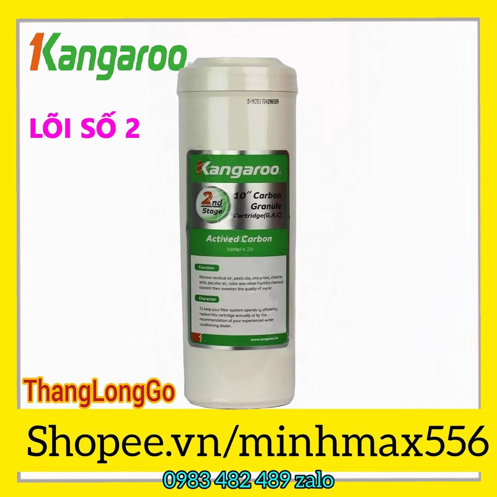 COMBO 7 LÕI LỌC KANGAROO CHÍNH HÃNG | GỒM 4 LÕI 1 - 02 LÕI 2 - 01 LÕI 3