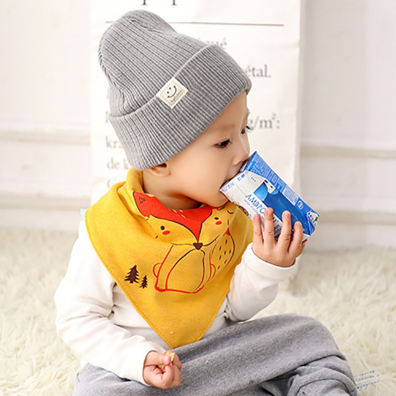 Mũ len trùm đầu màu trơn dành cho bé
