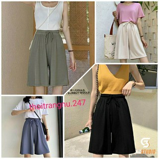 quần lửng suông thun 4 màu fresize 2038