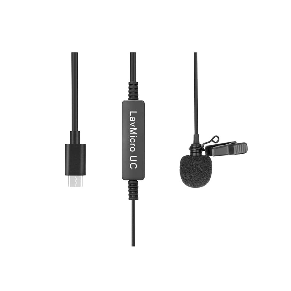 Micro Thu Âm Cài Áo Saramonic LavMicro UC Để Phỏng Vấn, Livestream, Podcast cho Điện thoại Android/ Cổng Usb-C