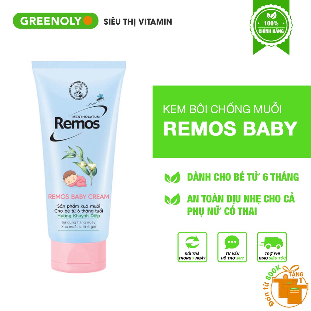 Kem Chống Muỗi Đủ Loại Cho Bé & Người Lớn Xịt Muỗi Remos Mentholatum (70g,60ml,150ml)