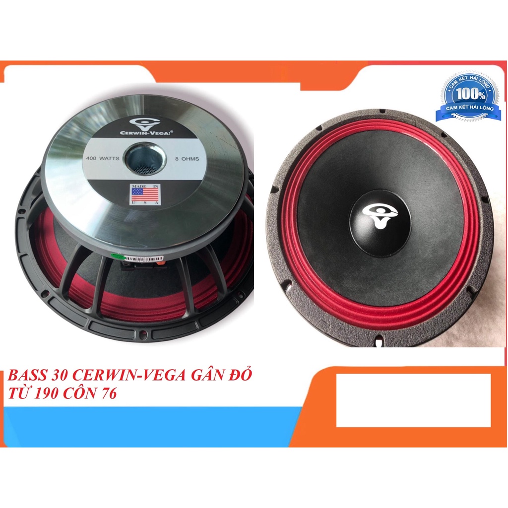 1 CỦ LOA BASS 30 CERWIN - VEGA GÂN ĐỎ NHẬP KHẨU/ GIÁ 1 CHIẾC