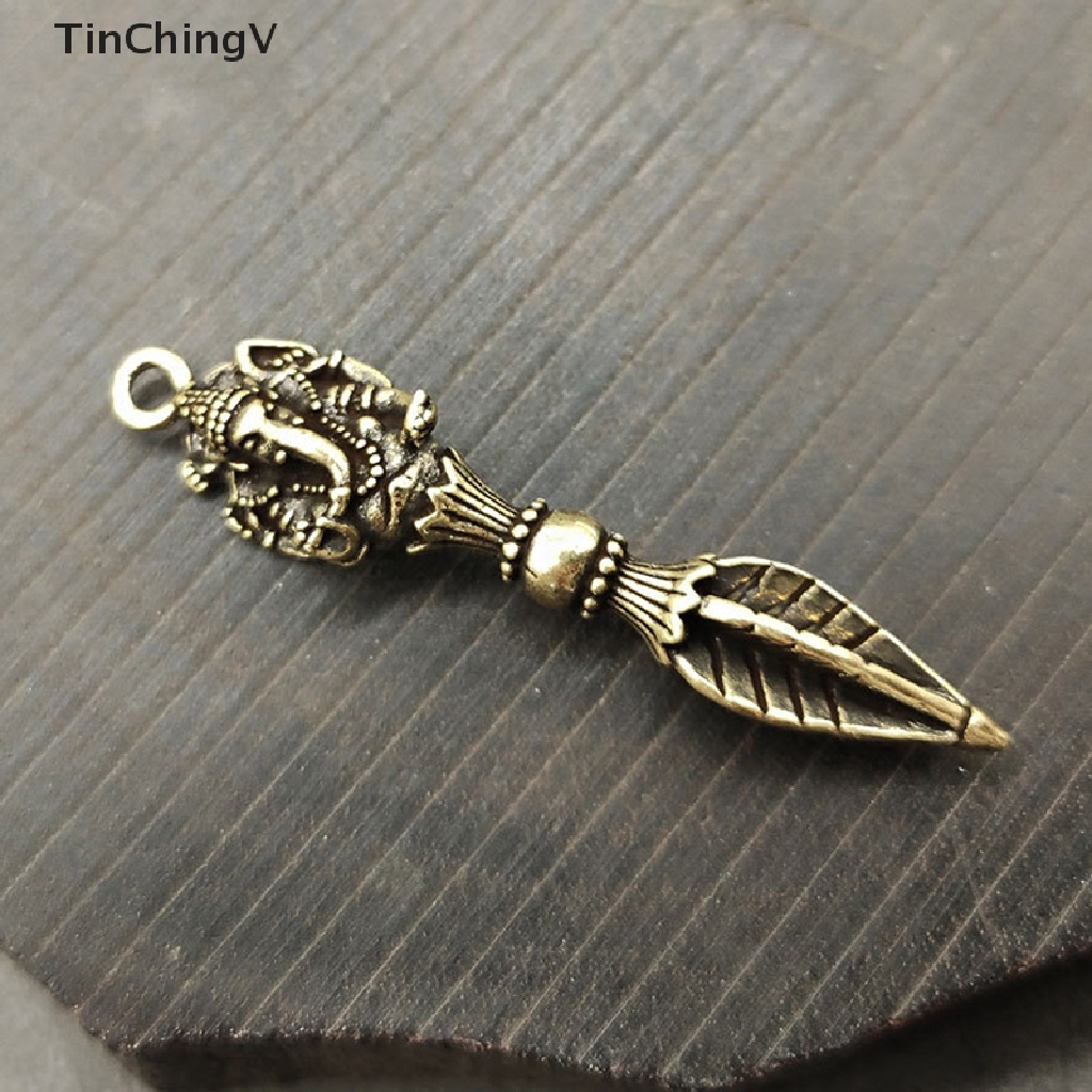 [TinChingV] Mặt Vòng cổ Bằng Đồng Nguyên Chất Hình Chú Voi Thần Tài Vajry