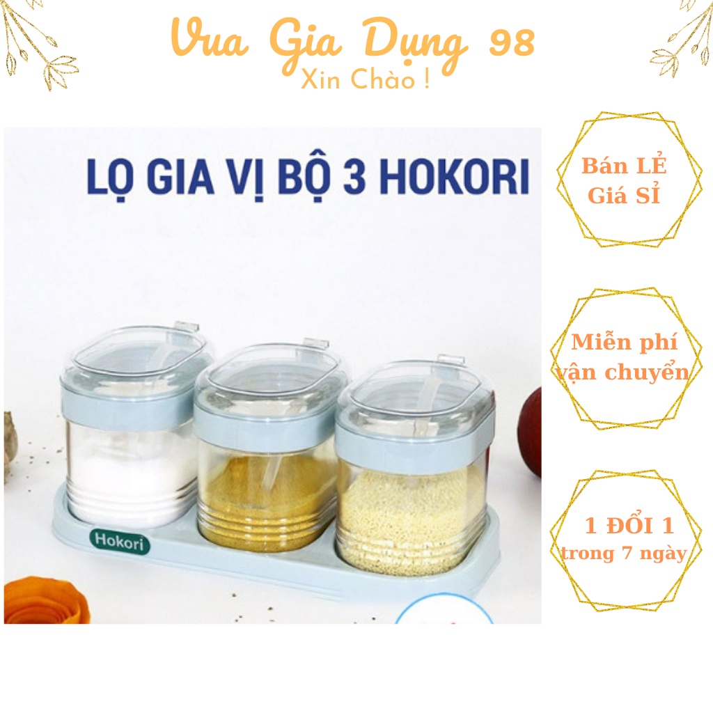 Lọ đựng gia vị Việt Nhật (Bộ 3 lọ)