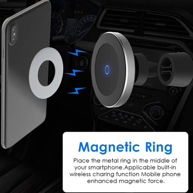 Giá Đỡ Điện Thoại Dạng Nhẫn Bằng Kim Loại Gắn Xe Hơi Tiện Dụng