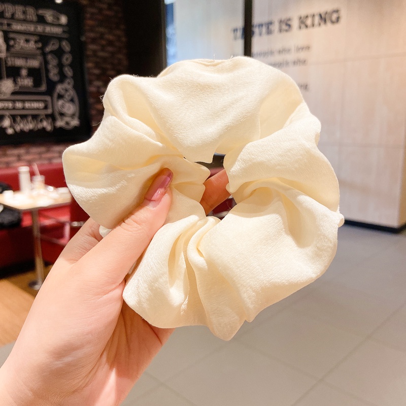 Dây buộc tóc cỡ lớn đơn giản và ngọt ngào phong cách Hàn Quốc