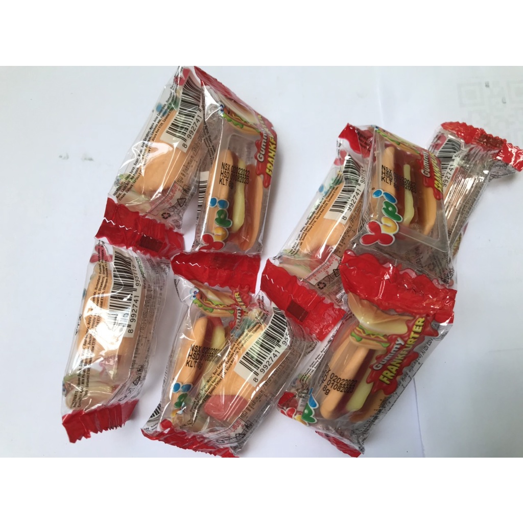 Kẹo Dẻo Yupi Hot Dog Hương Trái Cây (Dây 10 gói x 8g)