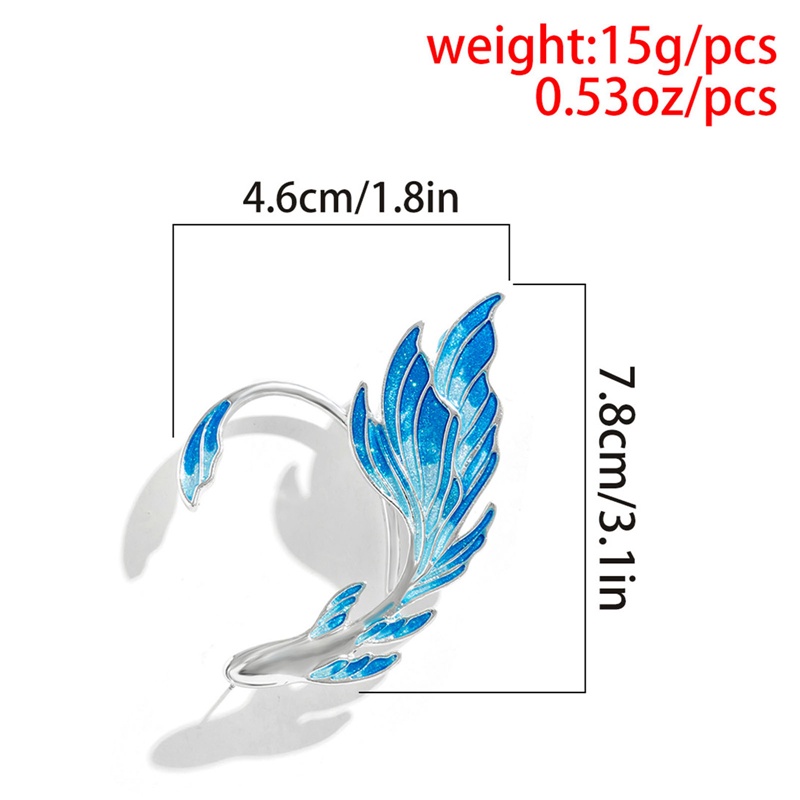 1 Khuyên Kẹp Vành Tai Dáng Dài Không Cần Xỏ Lỗ Hình Rồng Bay