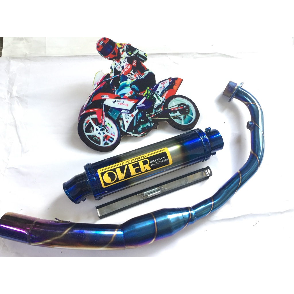 Bộ pô over full cổ bầu hơi titan exciter, winer, sonic, raider fi, satria, gsx,...