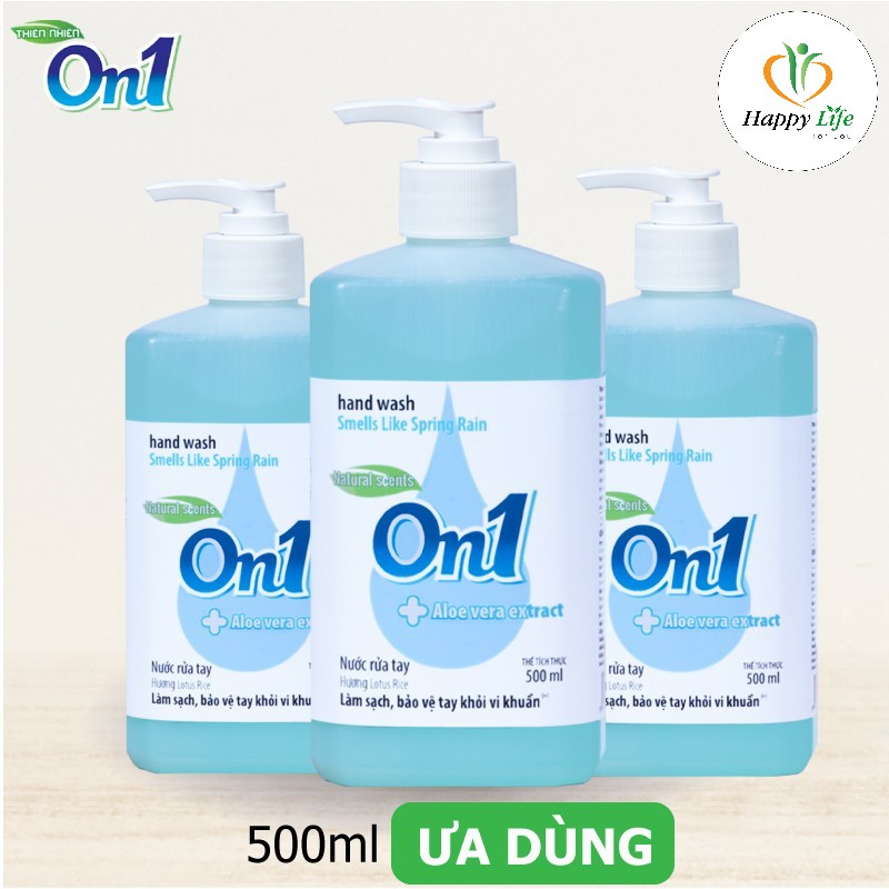 Nước rửa tay tạo bọt, xà phòng rửa tay, gel rửa tay On1 500ml, làm sạch diệt khuẩn - Happy Life 4U